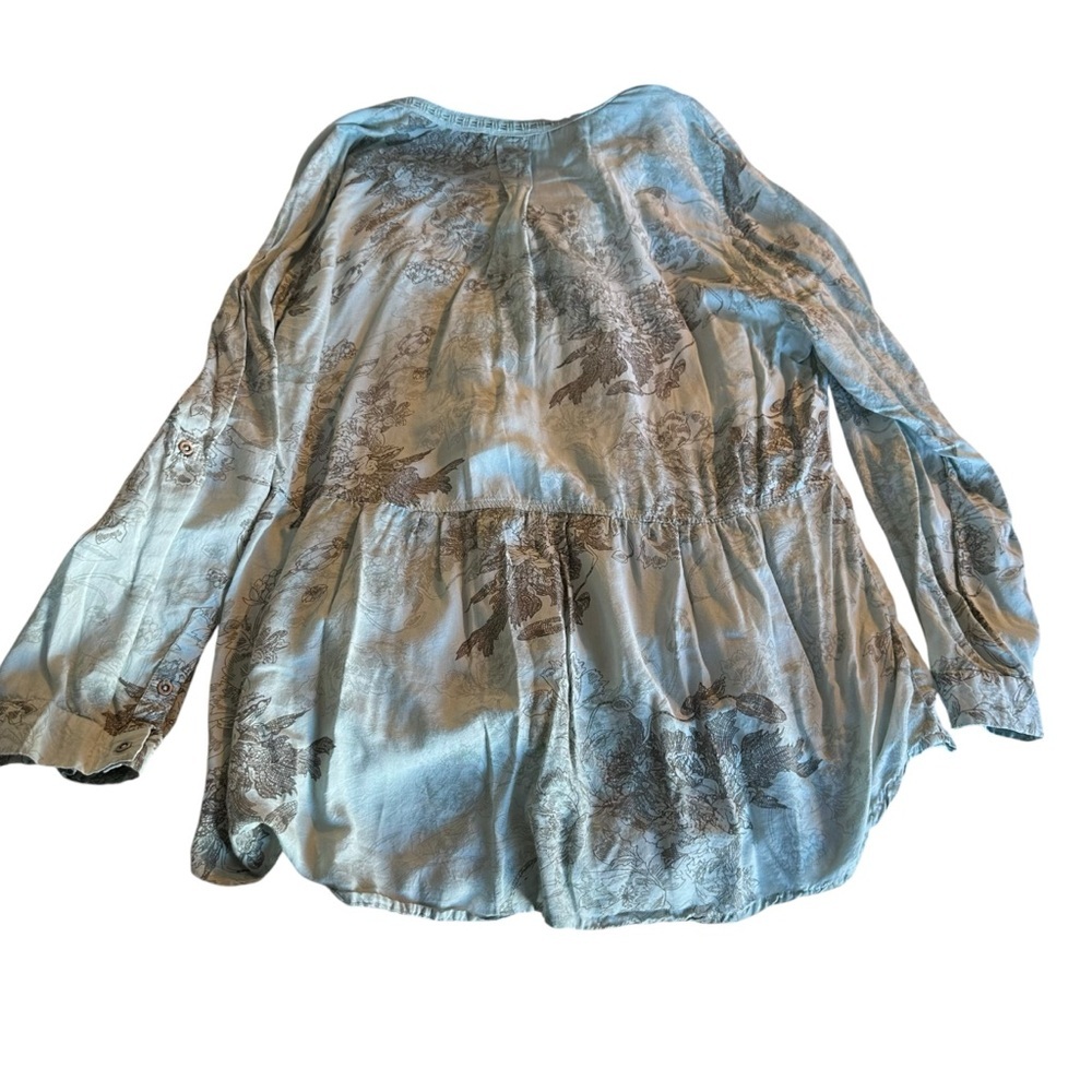 Vintage America Women's Blouse in Light Gray - Picture 2 of 4
